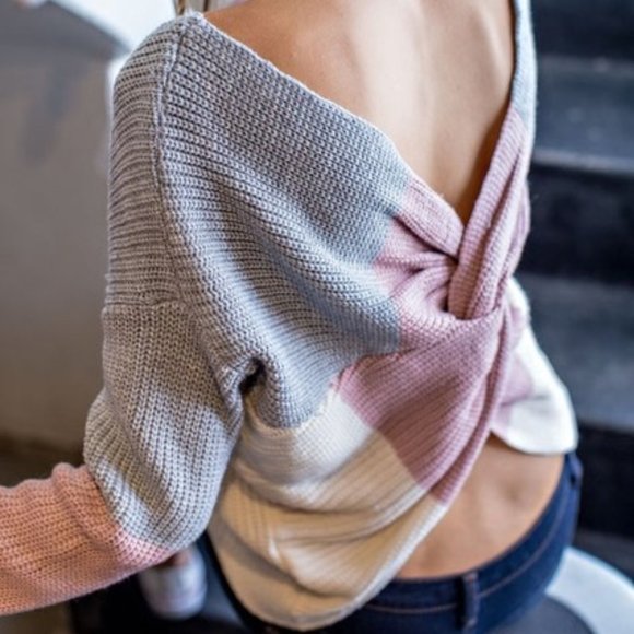 Twisted Back Sweater - Picture 6 of 7